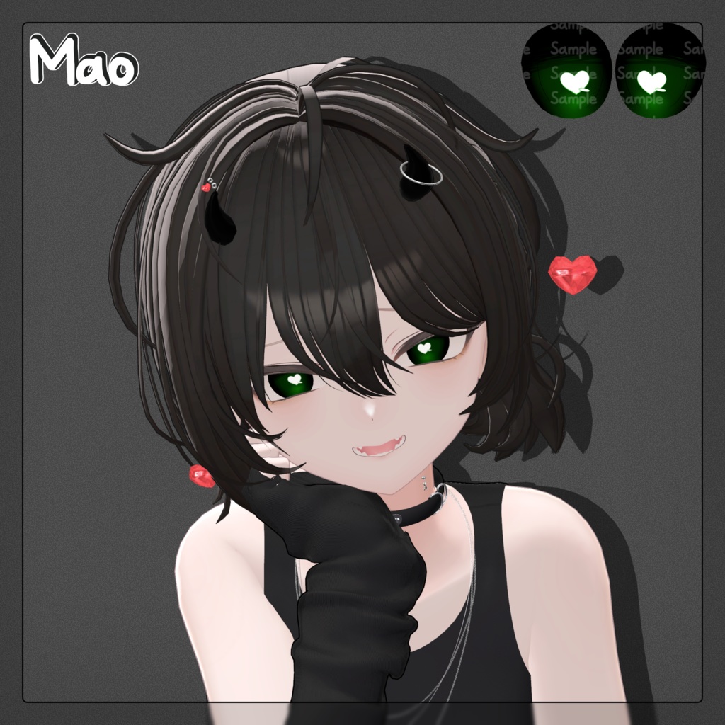 【6 Avatars】Love♡Monster Eye texture+acc🖤