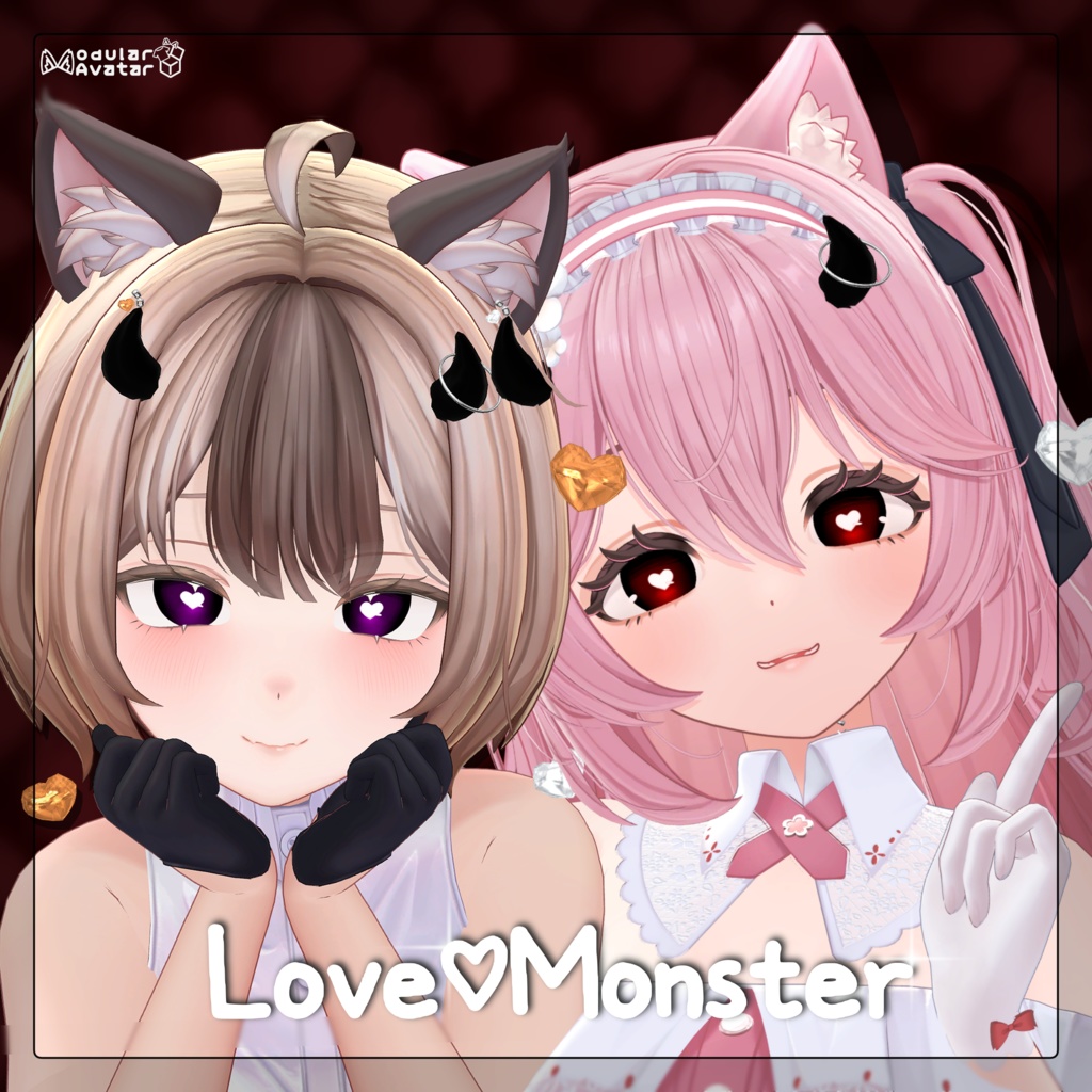 【7 Avatars】Love♡Monster Eye texture+acc🩶