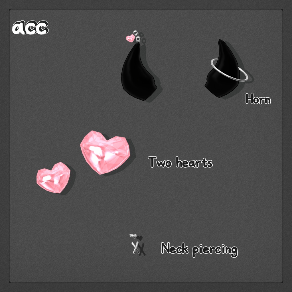 【6 Avatars】Love♡Monster Eye texture+acc🖤