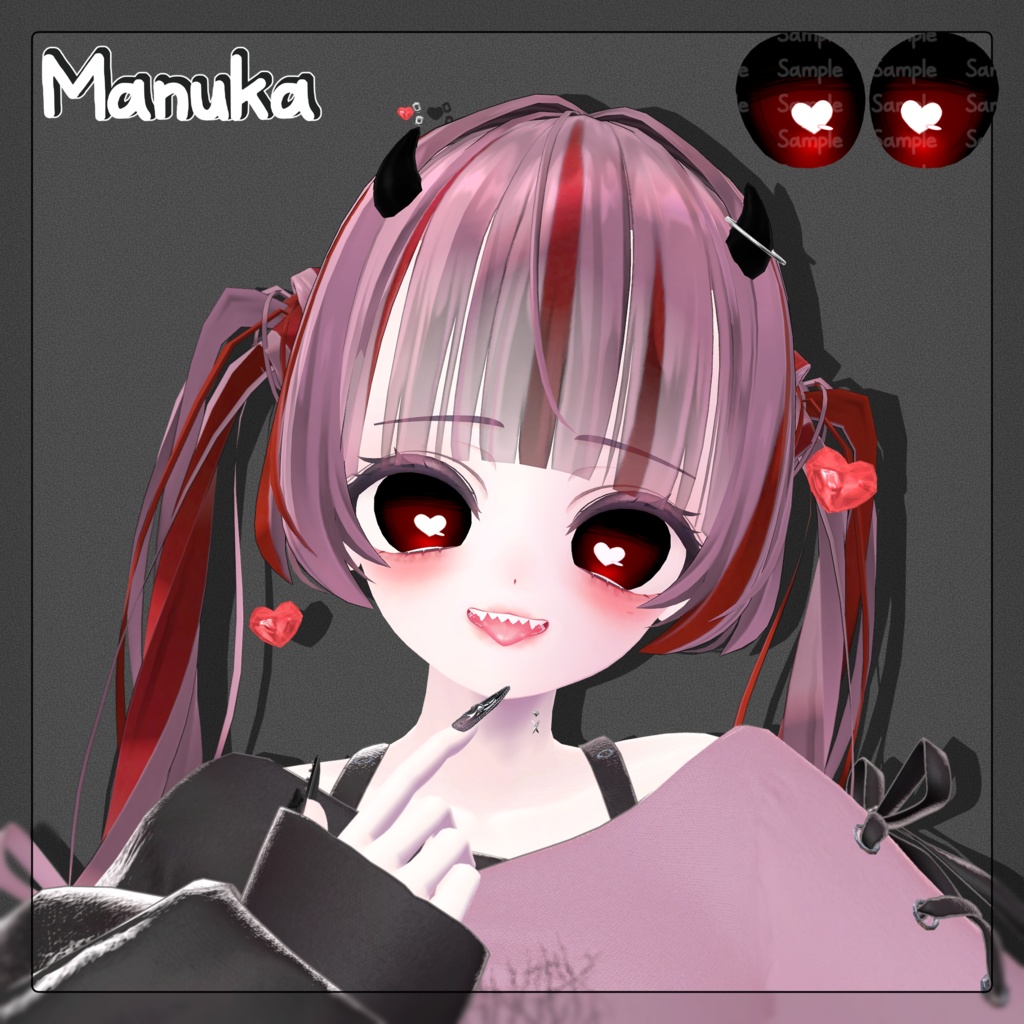 【6 Avatars】Love♡Monster Eye texture+acc🖤