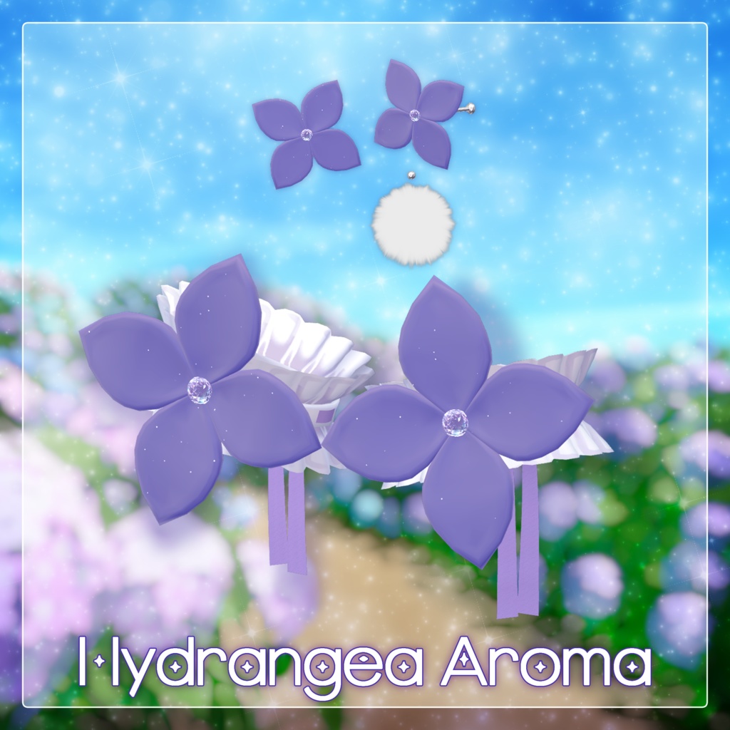 ❤️‍🔥SALE!!❤️‍🔥【15 Avatars】Hydrangea Aroma Piercing+Cuffs