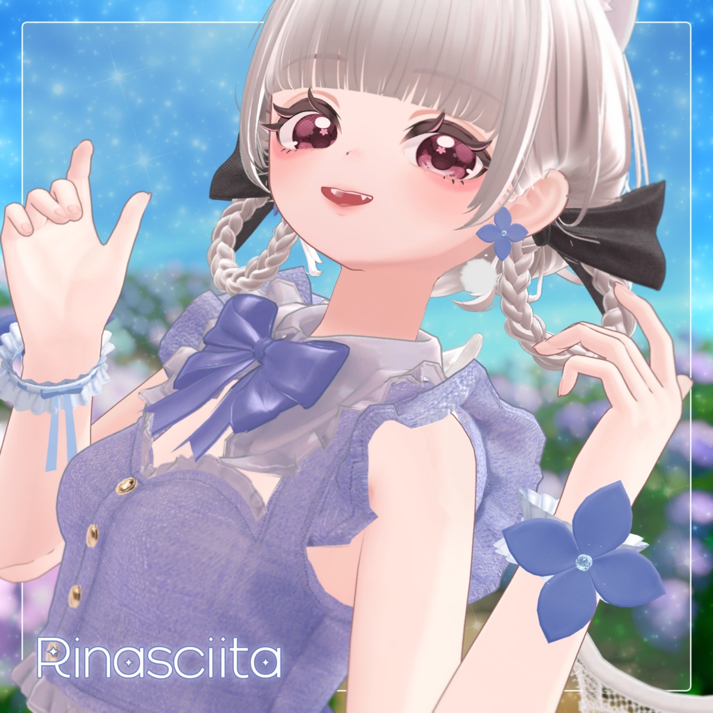 ❤️🔥SALE!!❤️🔥【15 Avatars】Hydrangea Aroma Piercing+Cuffs