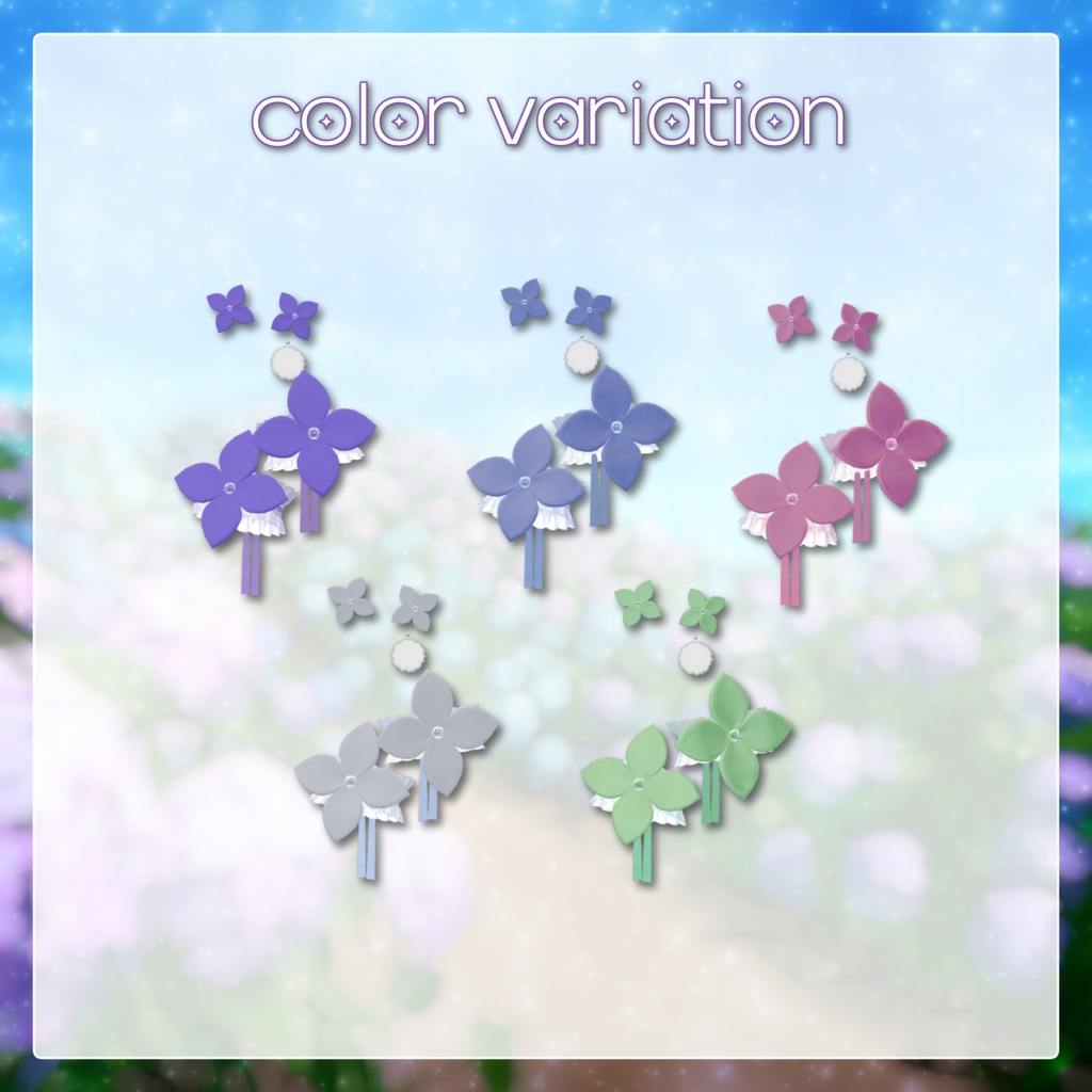 ❤️🔥SALE!!❤️🔥【15 Avatars】Hydrangea Aroma Piercing+Cuffs