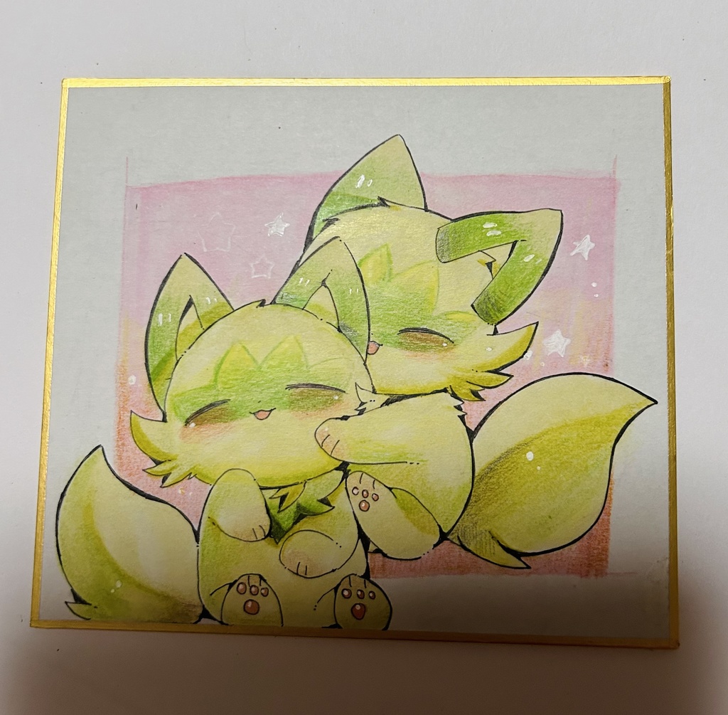 ニャオハ　色紙