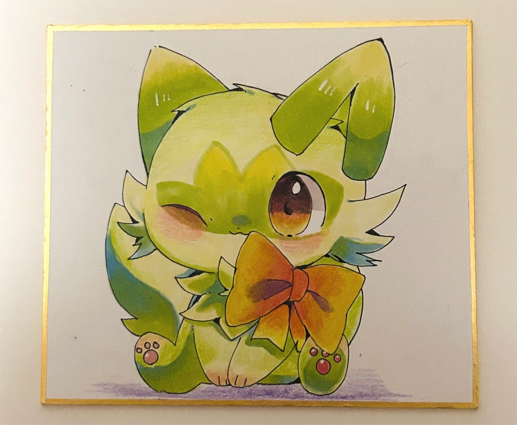ニャオハ 色紙
