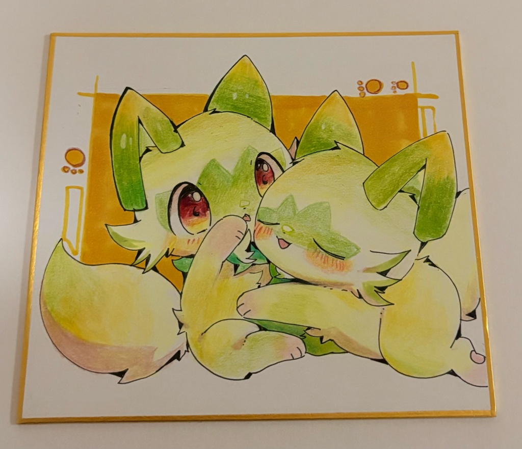 ニャオハ 色紙