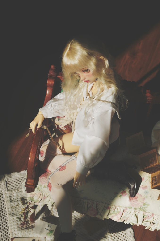 『命運絲線』 モヘア ウィッグ ライトゴールド 1/3 BJD SD DD 厳選アンゴラウール製 ドール ドール用