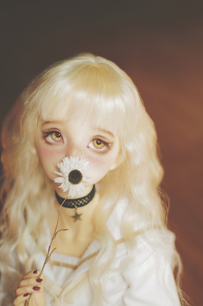 『命運絲線』 モヘア ウィッグ ライトゴールド 1/3 BJD SD DD 厳選アンゴラウール製 ドール ドール用