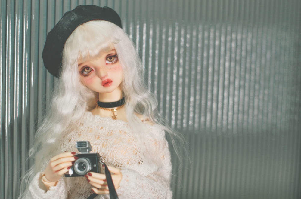 『命運絲線』 モヘア ウィッグ パールホワイト BJD SD DD 厳選アンゴラウール製 ドール ドール用 在庫僅少