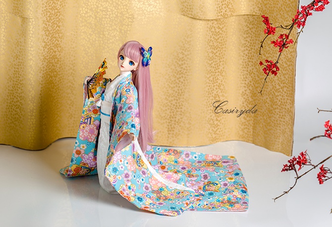 『Casiryda』 『完売御礼』 嵐蝶 色打掛 花嫁 着物 ドール衣装 ドルフィードリーム DD dollfiedream 金メッキ加工 高級感 豪華