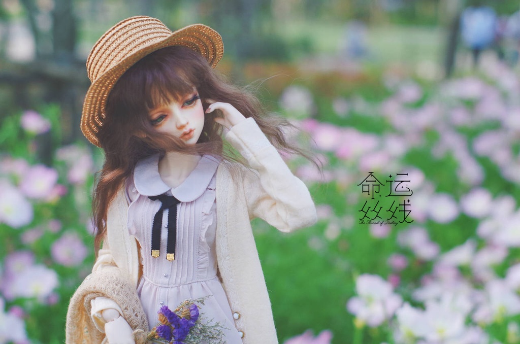 『命運絲線』 モヘア ウィッグ 栗棕色 BJD SD DD 厳選アンゴラウール製 ドール用