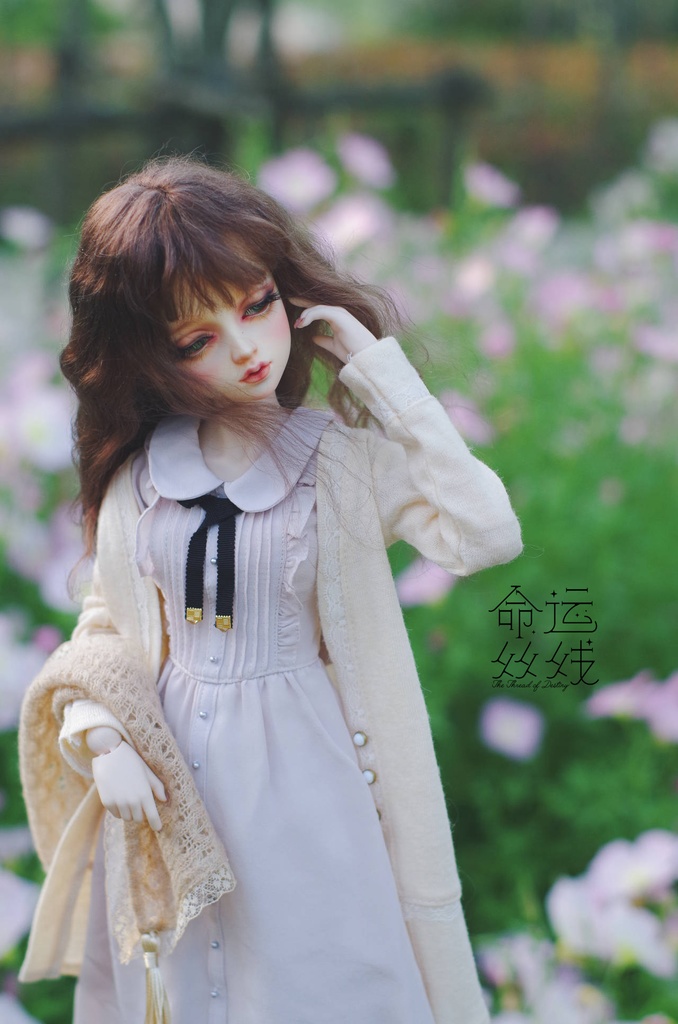 『命運絲線』 モヘア ウィッグ 栗棕色 BJD SD DD 厳選アンゴラウール製 ドール用