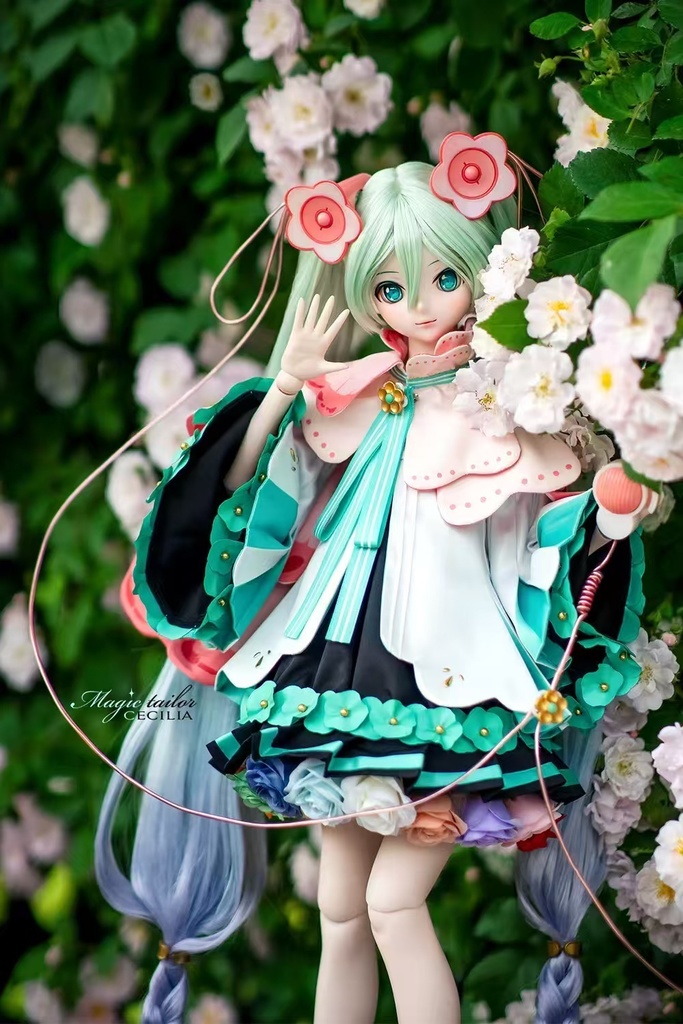 「展示用」MAGICAL MIRAI 2021 マジカルミライ ドール衣装セット ドルフィードリーム DD 個人作品お譲り