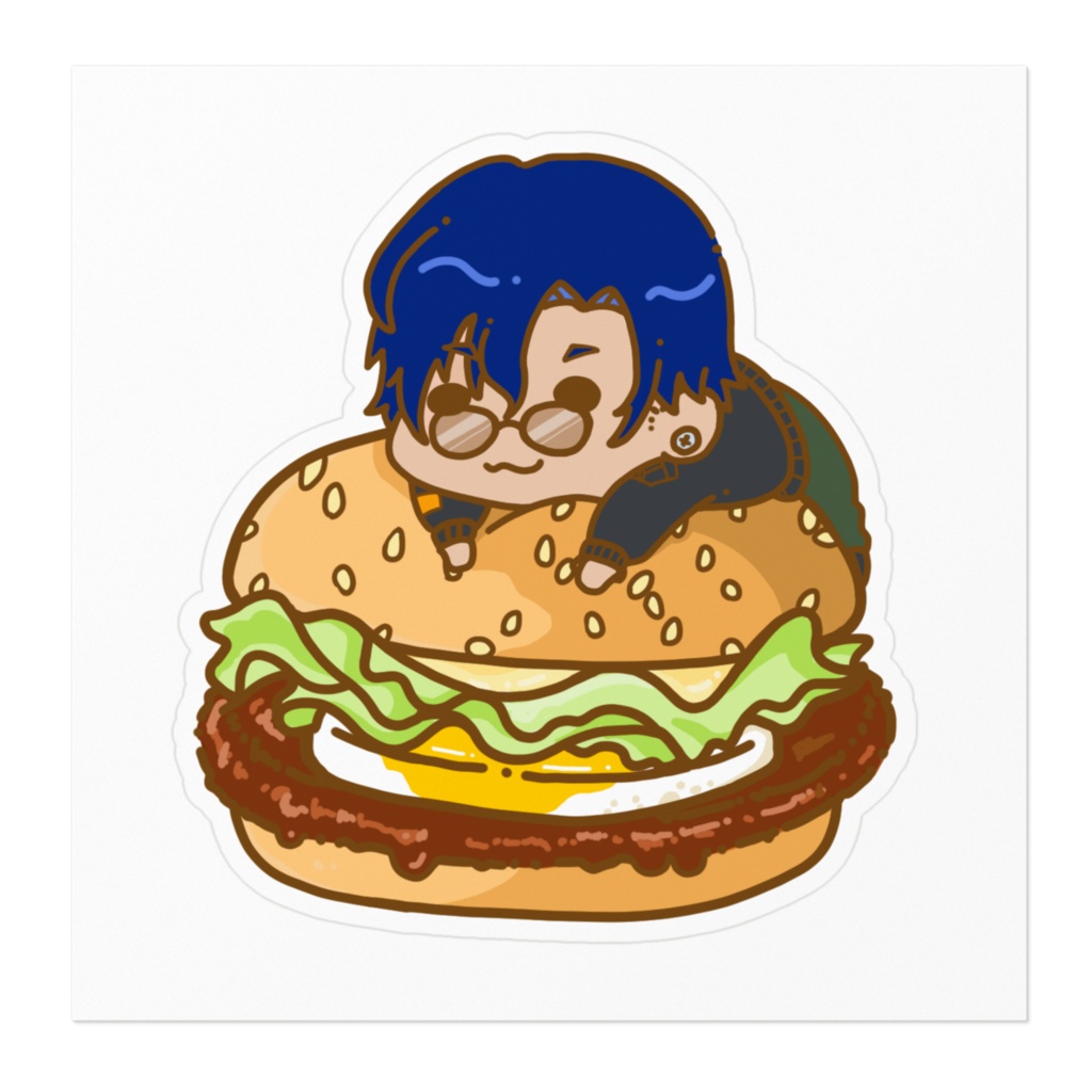 てりたまバーガーステッカー(まや)