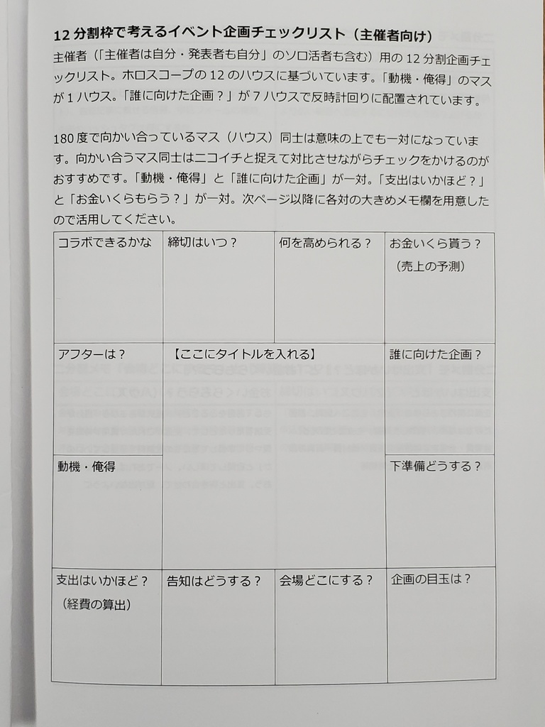 新・占いクラスタおとなの自由研究会