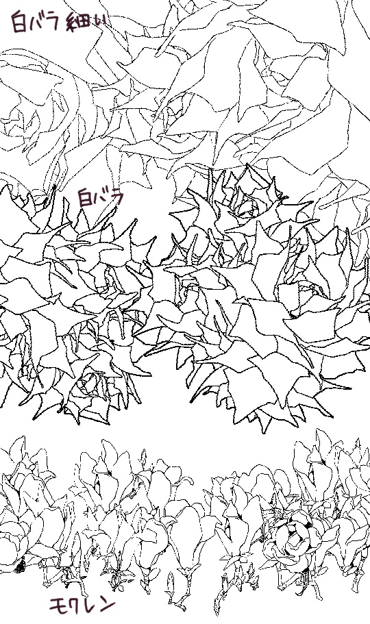 散らし用シンプル花詰め10種+ヒナギク(コミックスタジオ用)おまけつき