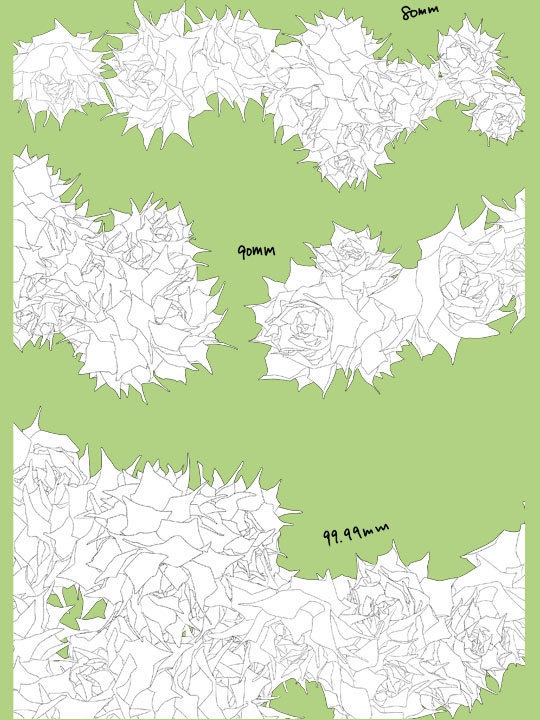 散らし用シンプル花詰め10種+ヒナギク(コミックスタジオ用)おまけつき