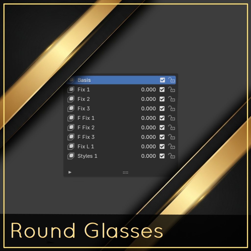 Round Glasses, For any Vrchat Avatars