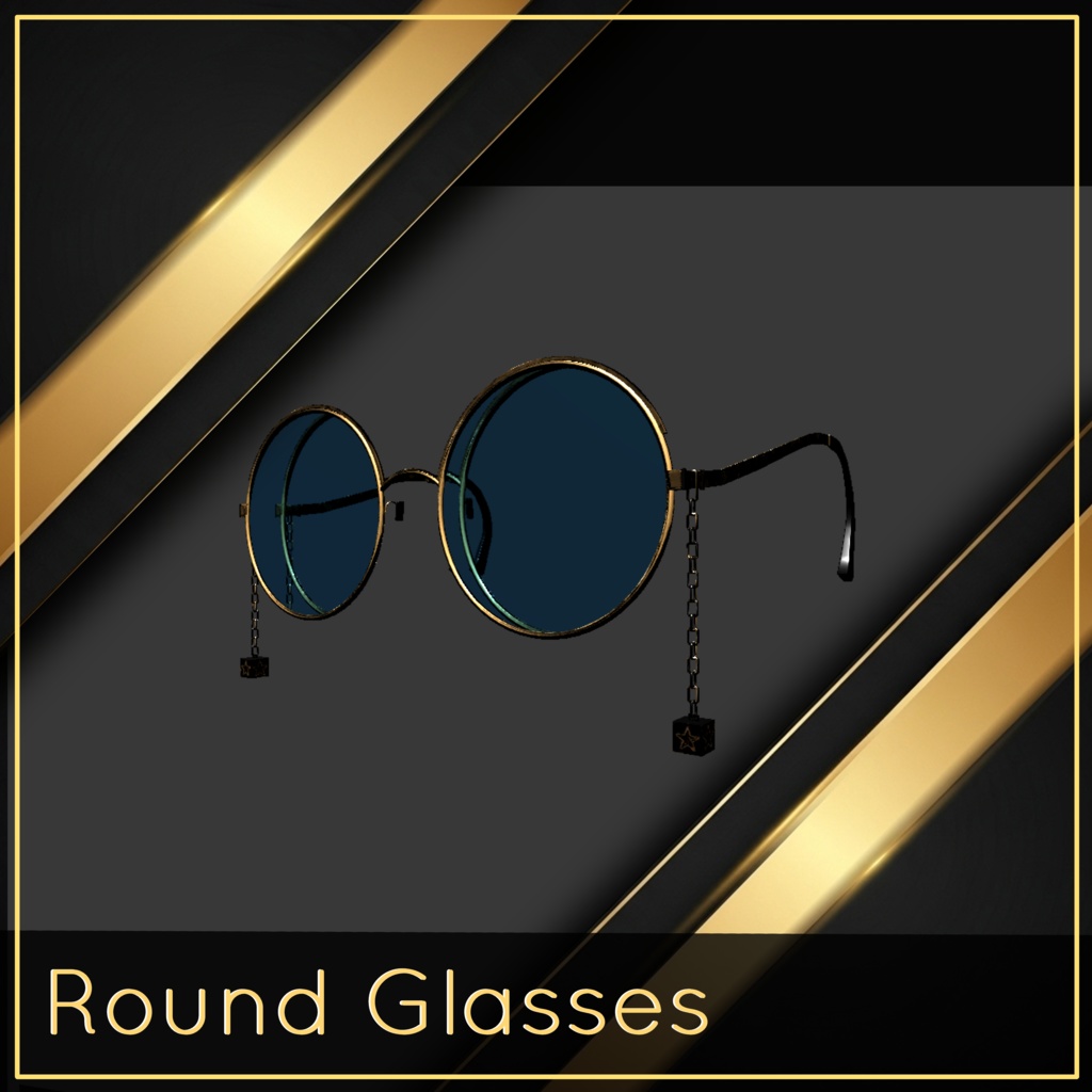 Round Glasses, For any Vrchat Avatars
