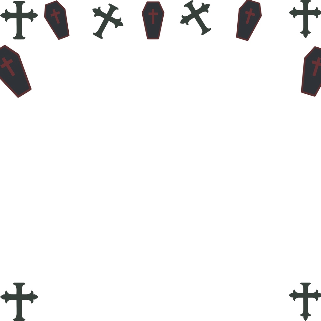 【全8種】Gothic Halloween Frame Set|ゴシックパンク ハロウィン背景・透過PNG素材