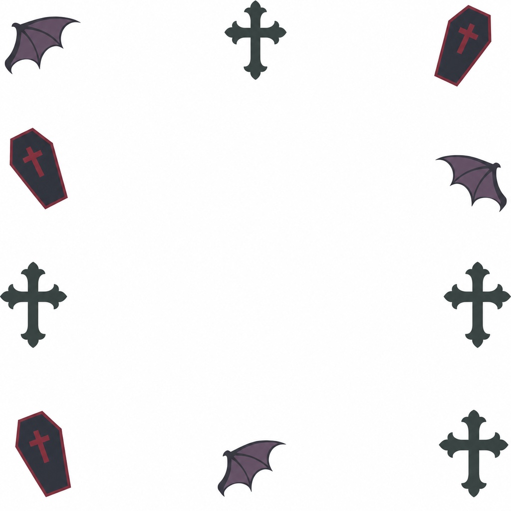 【全8種】Gothic Halloween Frame Set|ゴシックパンク ハロウィン背景・透過PNG素材