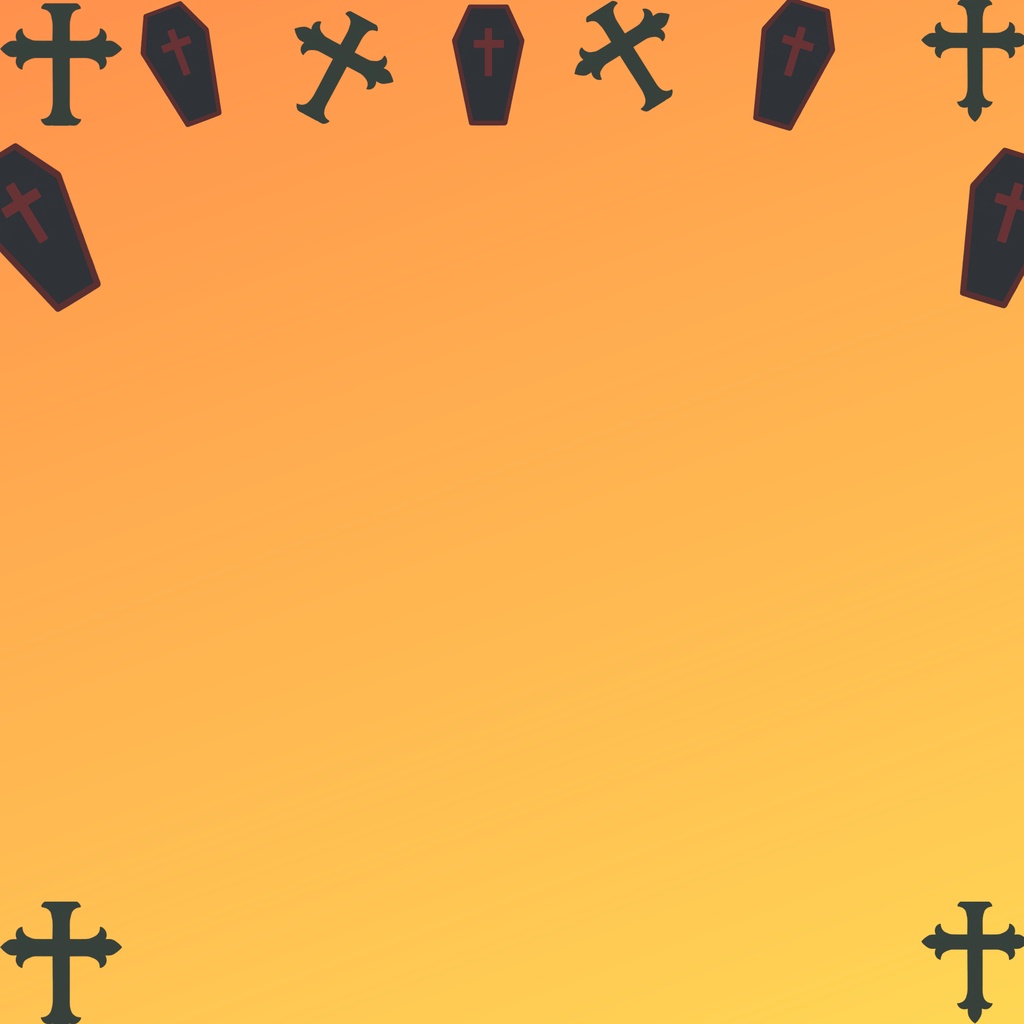 【全8種】Gothic Halloween Frame Set|ゴシックパンク ハロウィン背景・透過PNG素材