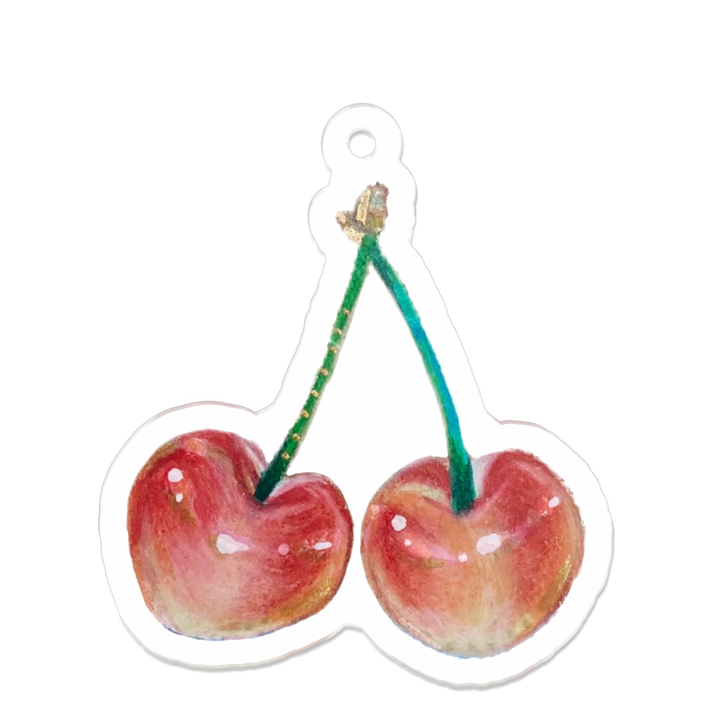 【アクリルキーホルダー】さくらんぼ