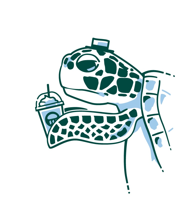 ウミガメTシャツ【青】/ Turtle T-shirt【Blue】