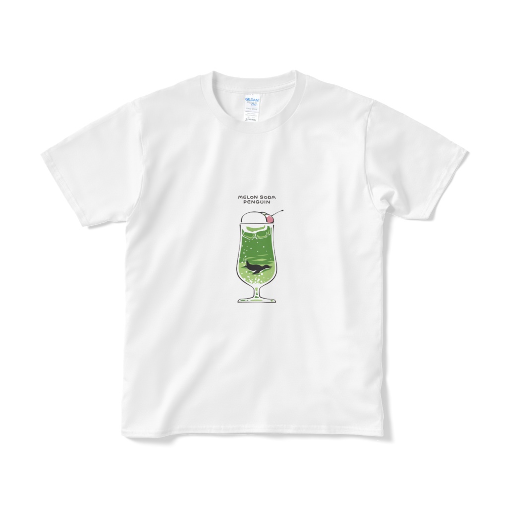 メロンソーダ×ペンギンTシャツ / Melon Soda Penguin T-shirt
