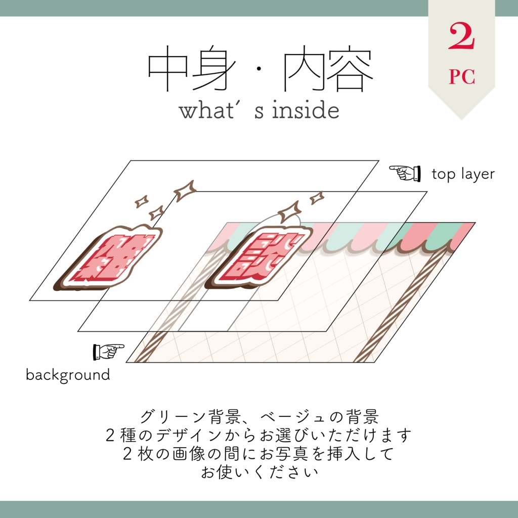 【サムネイル素材】雑談用サムネイル 重ねるだけ レトロなアイスクリーム店風【Vtuber Asset】