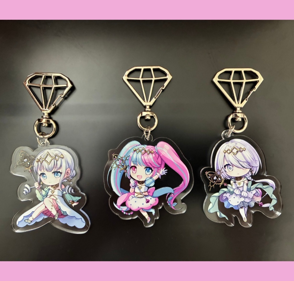 【注文受付中】アクリルキーホルダー(パール)