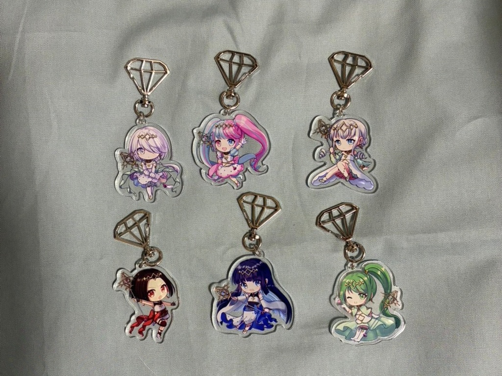 【注文受付中】アクリルキーホルダー(エメラルド)