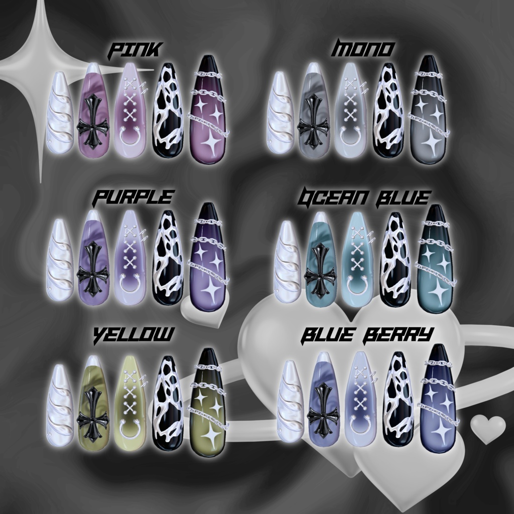 【ChainCross Nail】iixiona 12 Avatars