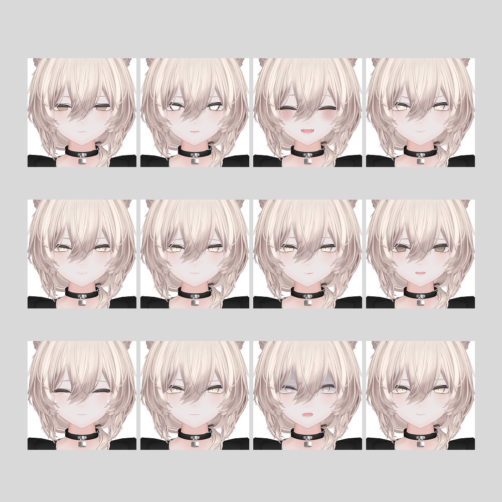 【真央】かっこいい表情セット Face BlendShape iixiona