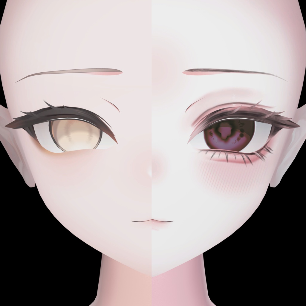 【真央/MAO】地雷メイク Eyes&MakeUp&FaceBlendshape iixiona