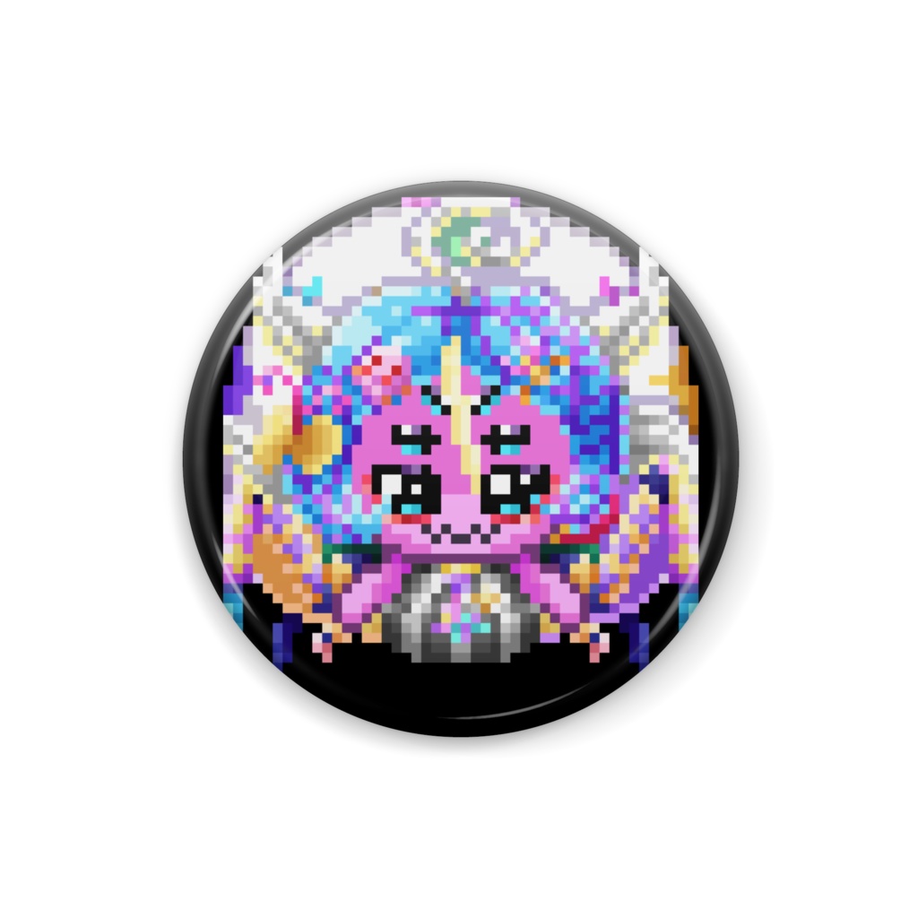 悪夢魔軍団ドット缶バッチ『狩人のアネット・スカール』