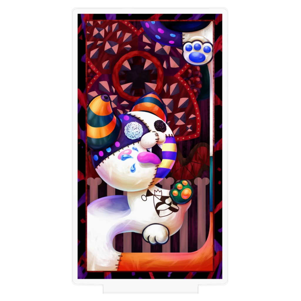 悪夢魔軍団メンバーカードアクリルフィギュア『暴食のバイオニャンコ』100㎜