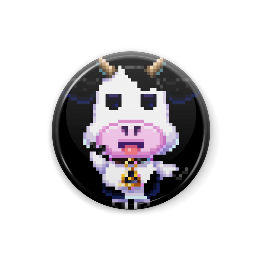 悪夢魔軍団ドット缶バッチ『悠然のユト』