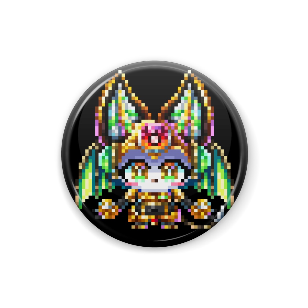悪夢魔軍団ドット缶バッチ『金星のPB-32 ライト』