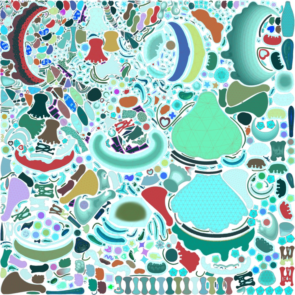 Live2Dモデラーを泣かせる『テクスチャアトラス』タオル