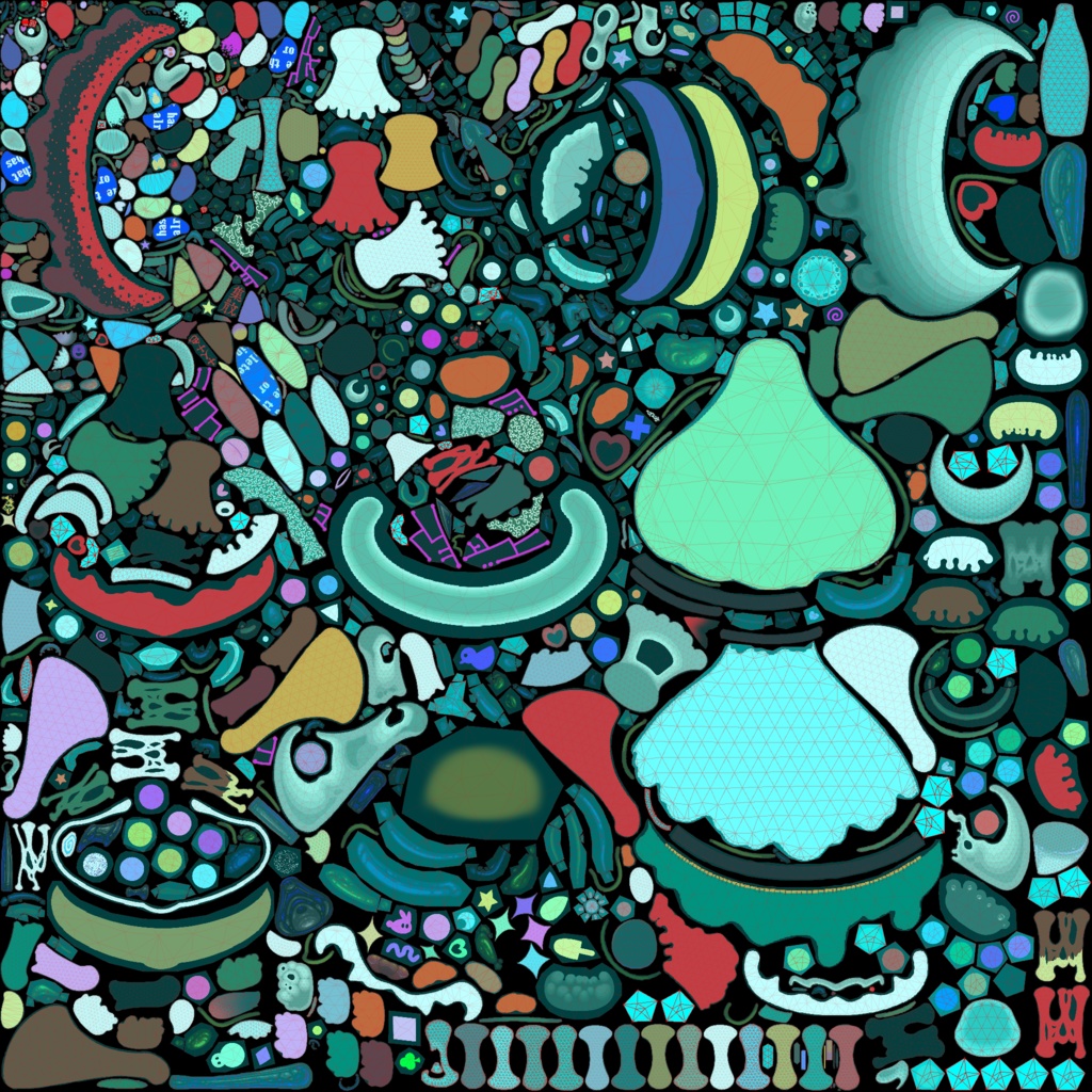 Live2Dモデラーを泣かせる『テクスチャアトラス』タオル