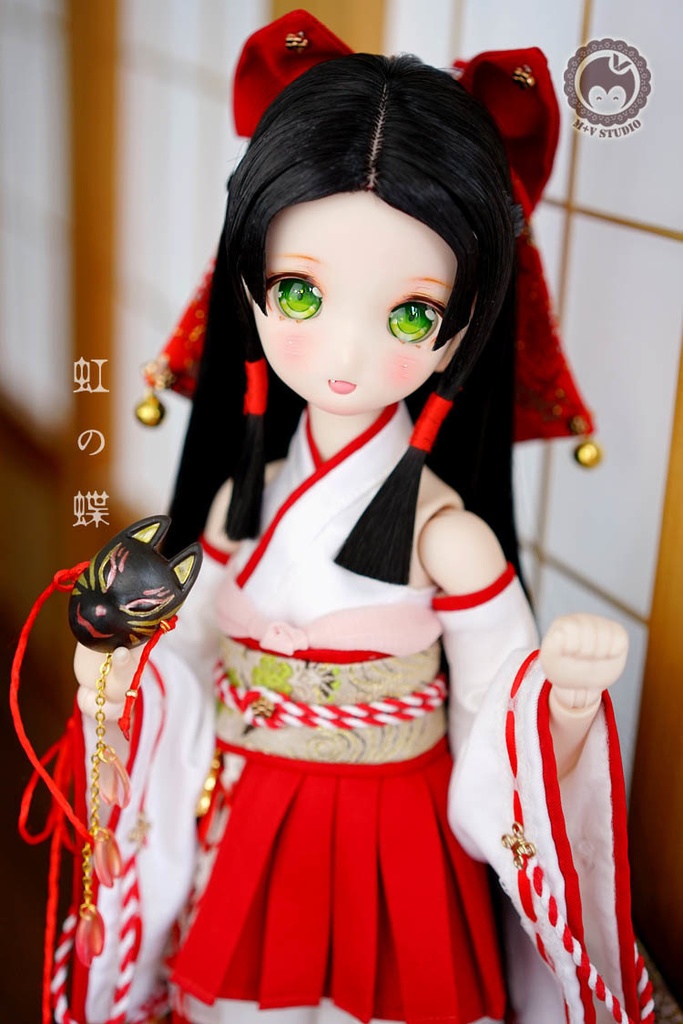 【喵屋ニャンハウス】MDD (S/M胸)、和風ゴージャス巫女服10点セット