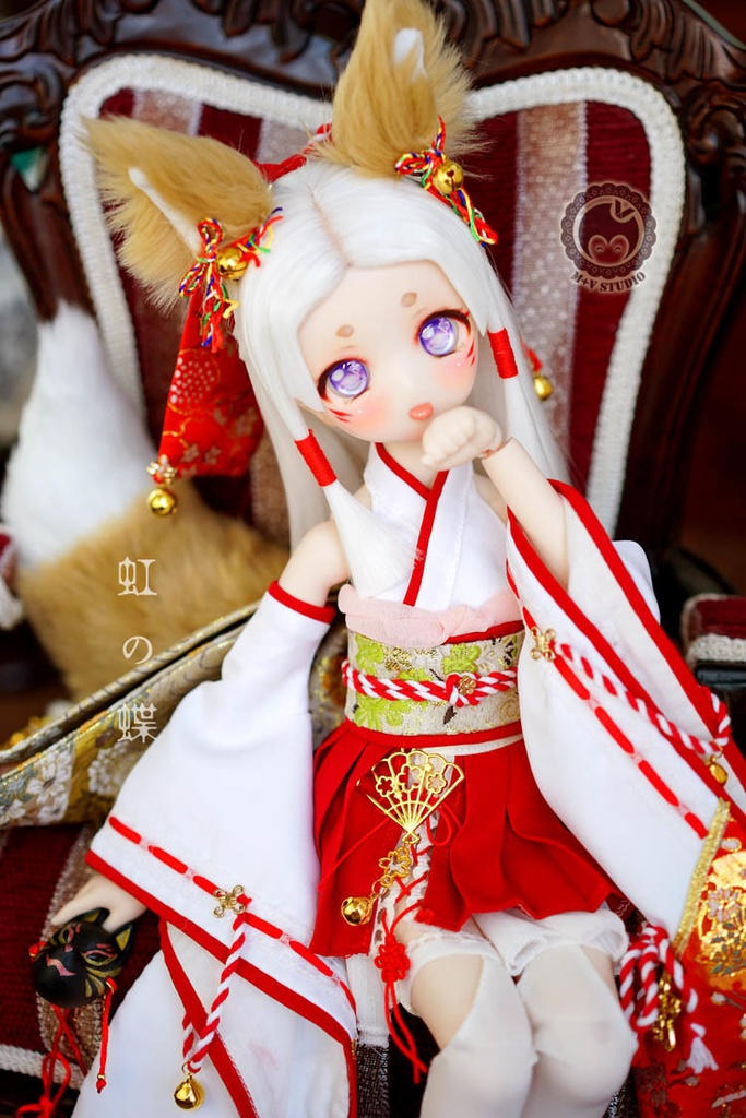 【喵屋ニャンハウス】MDD (S/M胸)、和風ゴージャス巫女服10点セット