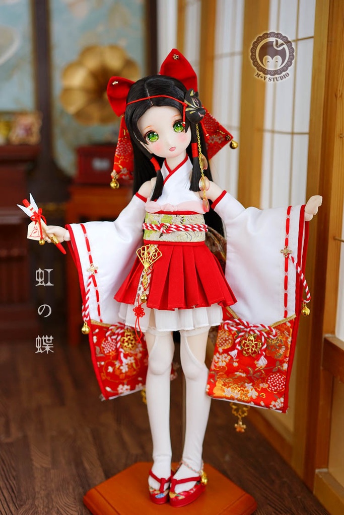 【喵屋ニャンハウス】MDD (S/M胸)、和風ゴージャス巫女服10点セット