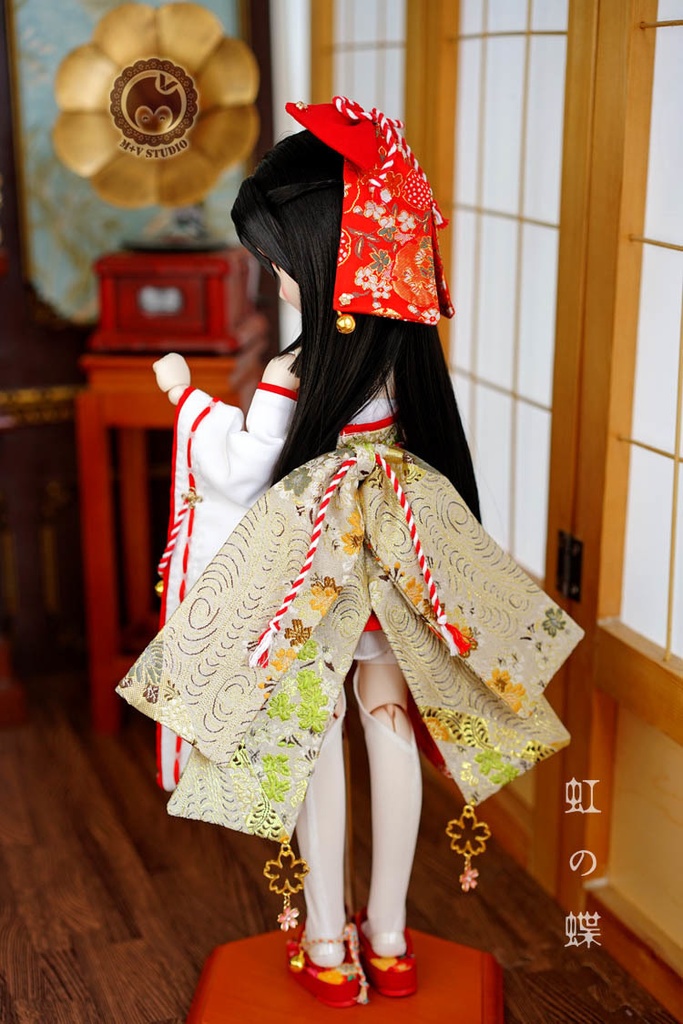 【喵屋ニャンハウス】MDD (S/M胸)、和風ゴージャス巫女服10点セット