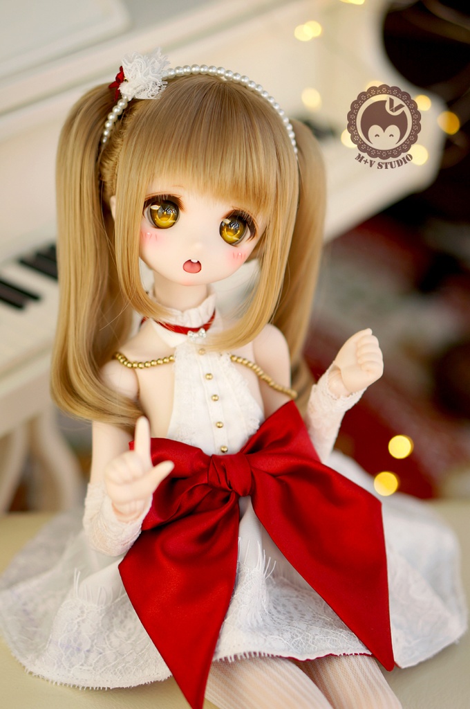MDD (S/M胸)、ちょっぴりセクシーな肩出しリボンワンピース５点セット