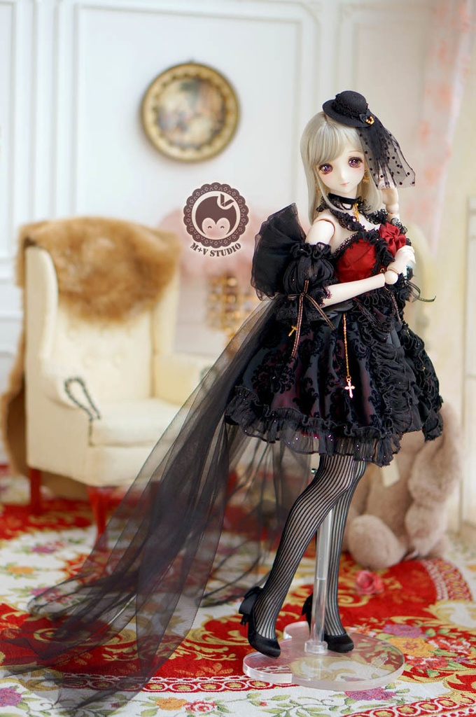 【红蔷薇】DDS、DD(L/寄せ胸)、バラのゴシックドレス8点セット