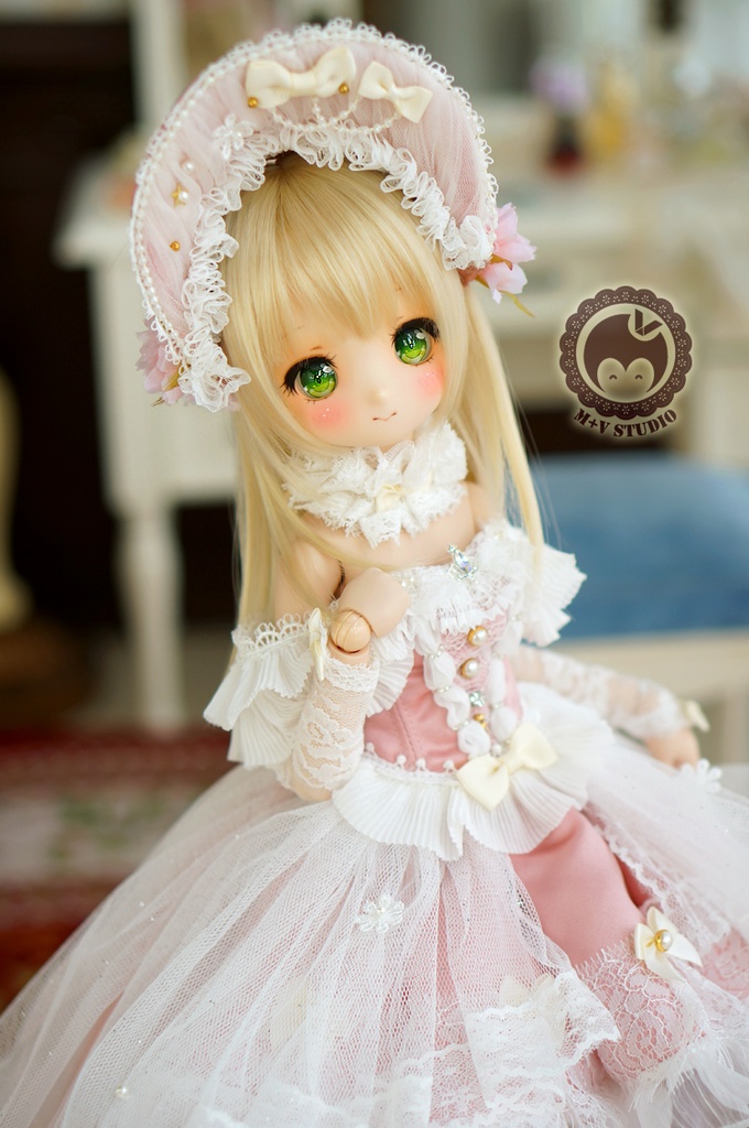 MDD(S/M胸)・ウェディングドレス8点セット★ピンク