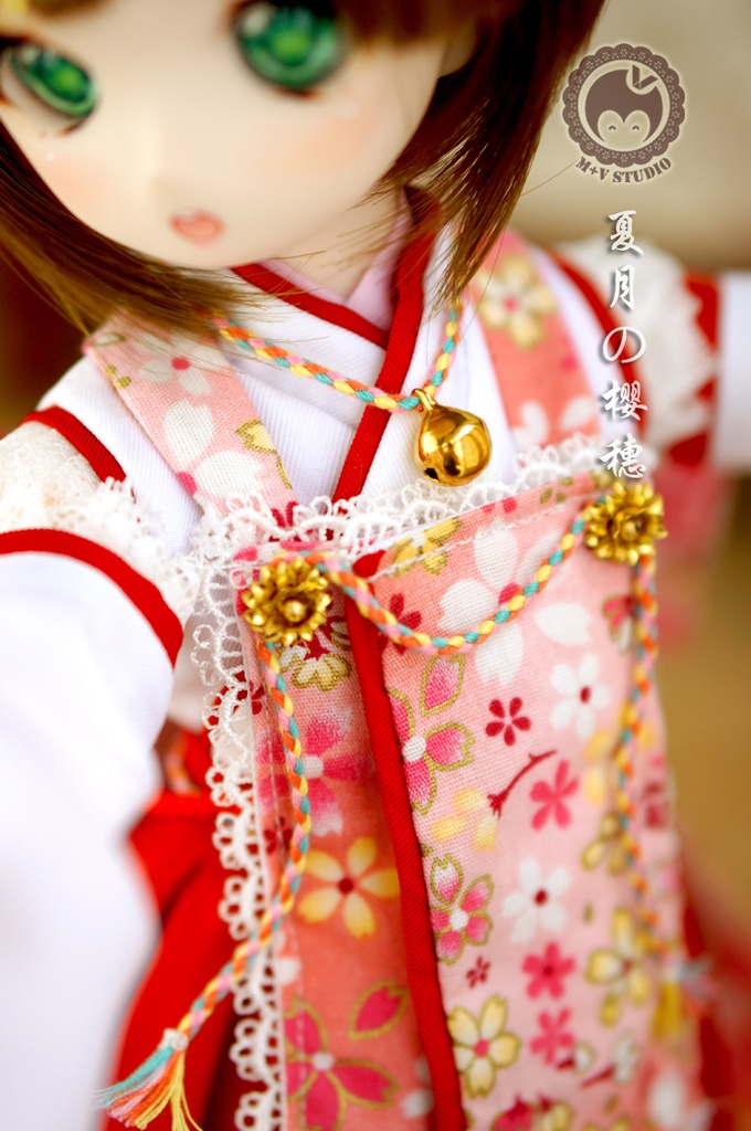 MDD (S/M/L胸)可愛い巫女さん服7点セット