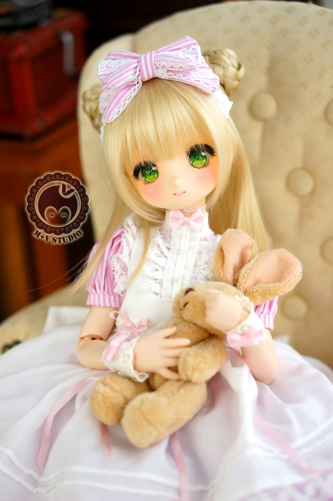 MDD (S/M胸)、可愛いアリス風メイド服6点セット